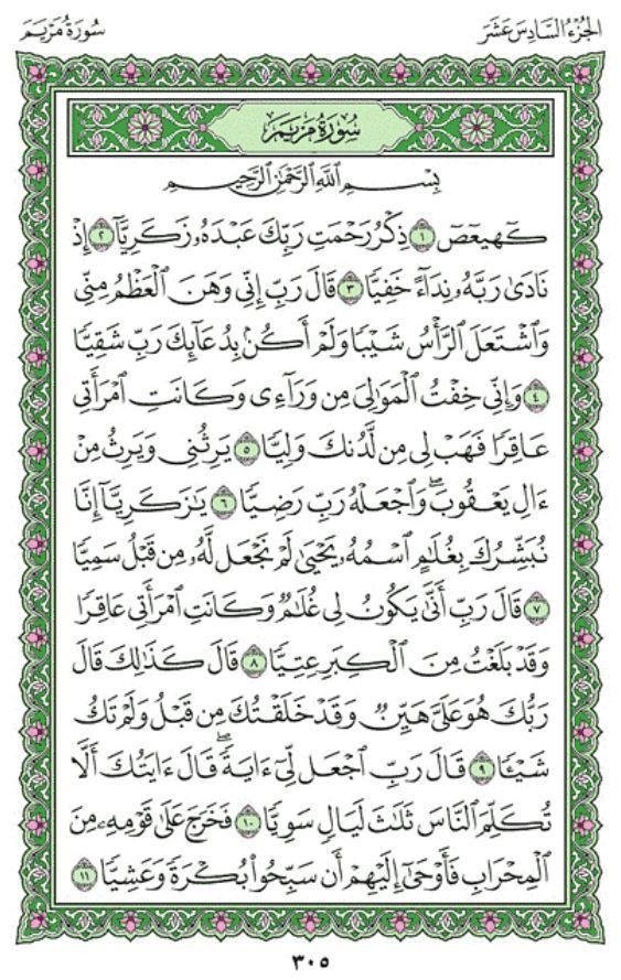 المونولوج الداخلي في سور القرآن الكريم "سورة مريم أنموذجًا"